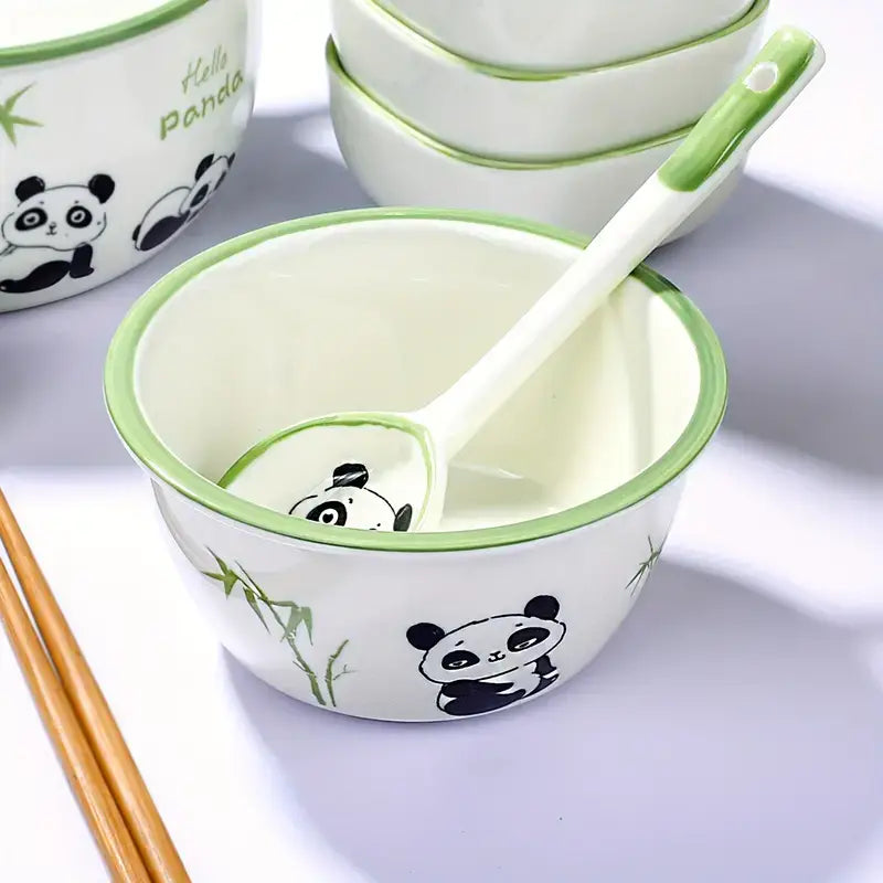 Panda Bamboo Cereal Bowls Set