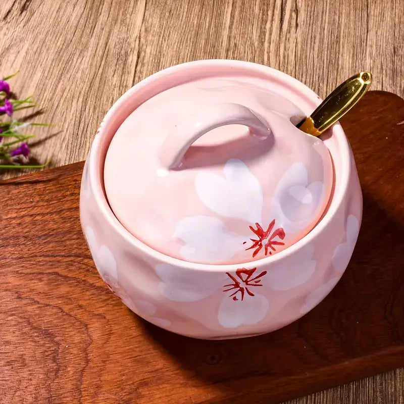 Sakura Lid Bowl with Spoon