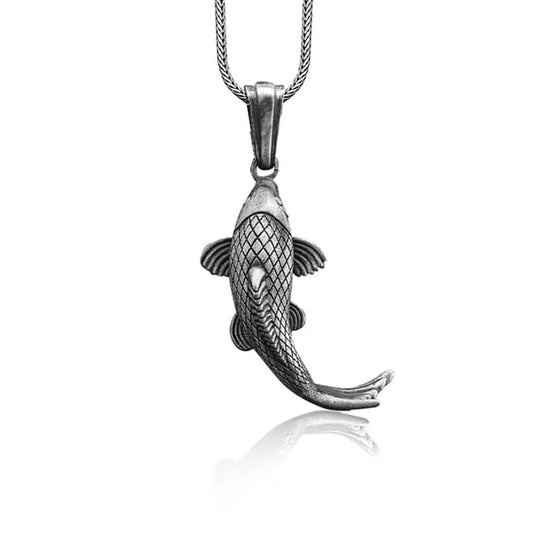 Koi Fish Silver Necklace