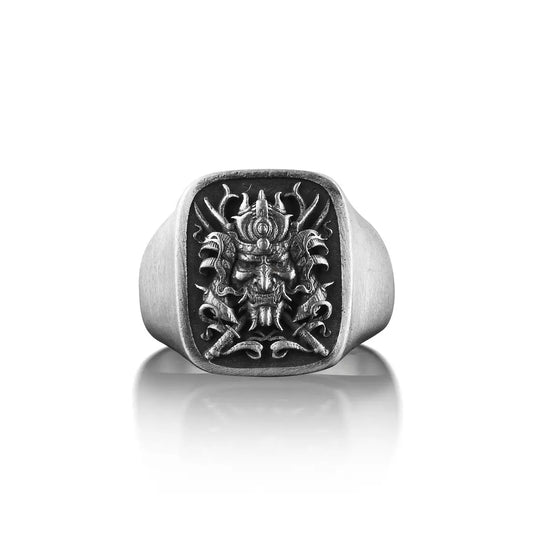 Samurai Warrior Silver Ring